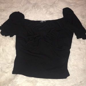 Black crop top